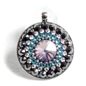 Největší tyrkysovo-fialovo-hematitový náhrdelník